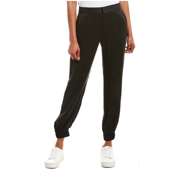 Equipment Femme Le Jogging Trouser 0 Black Silk Blend - Picture 1 of 7